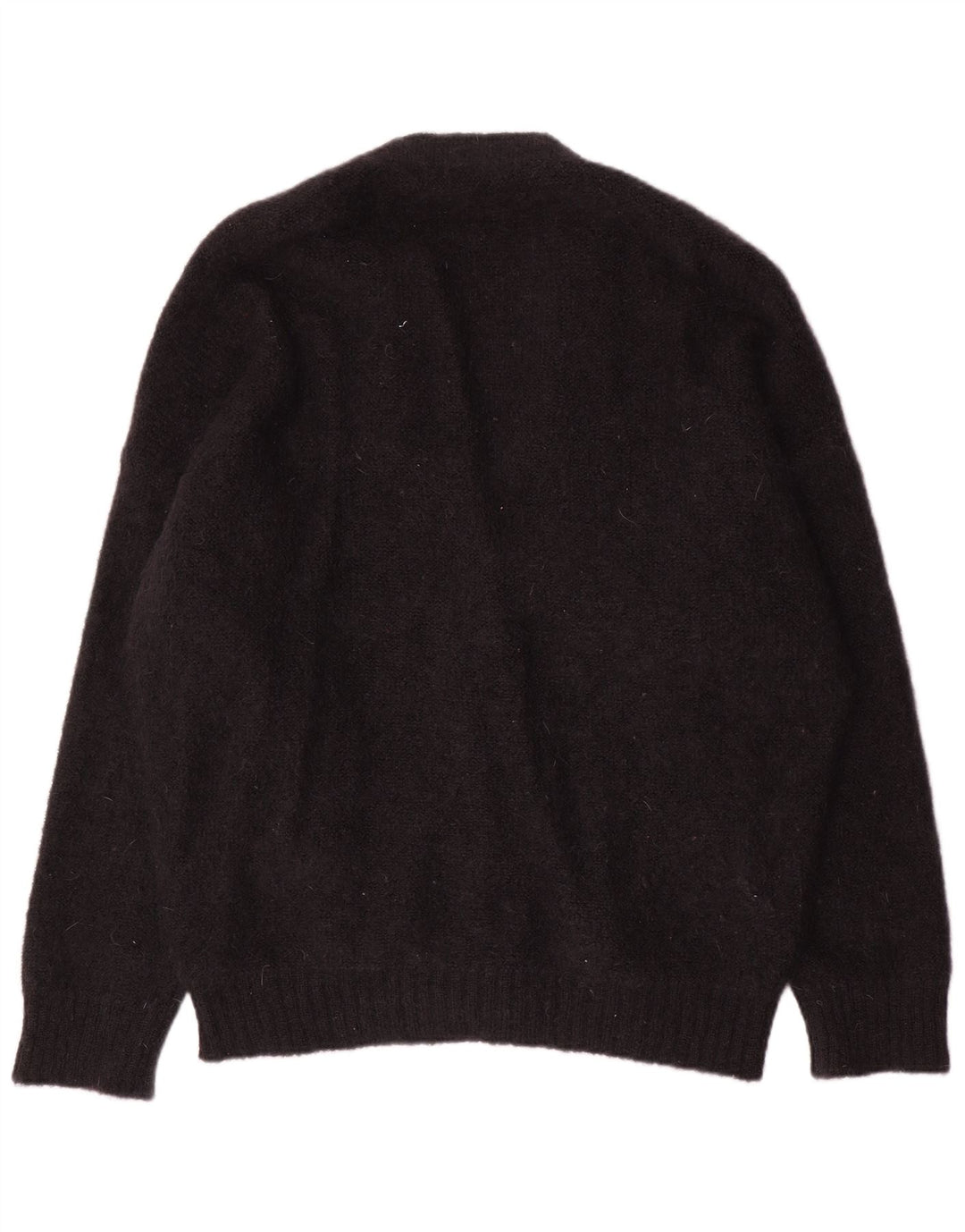 Alessandra Rich Suéter tipo cárdigan extragrande para mujer IT 40 Small Black Mohair
