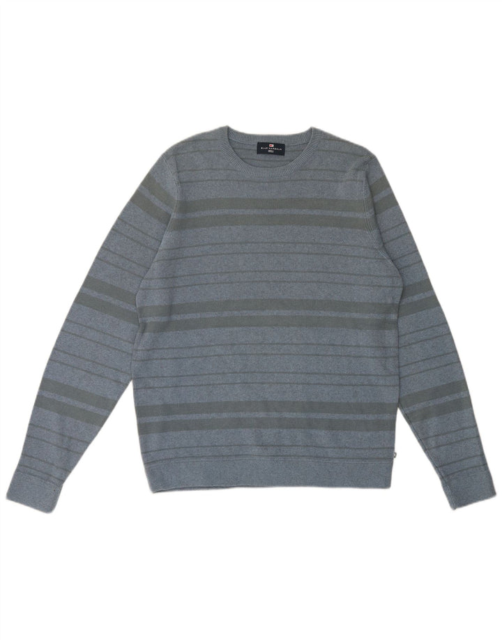 Marks & Spencer Jersey de cuello redondo azul Harbour para hombre con rayas medianas
