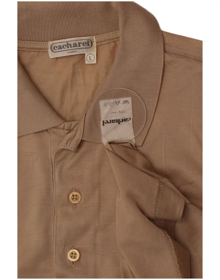 Polo Cacharel Hombre Grande Beige Algodón
