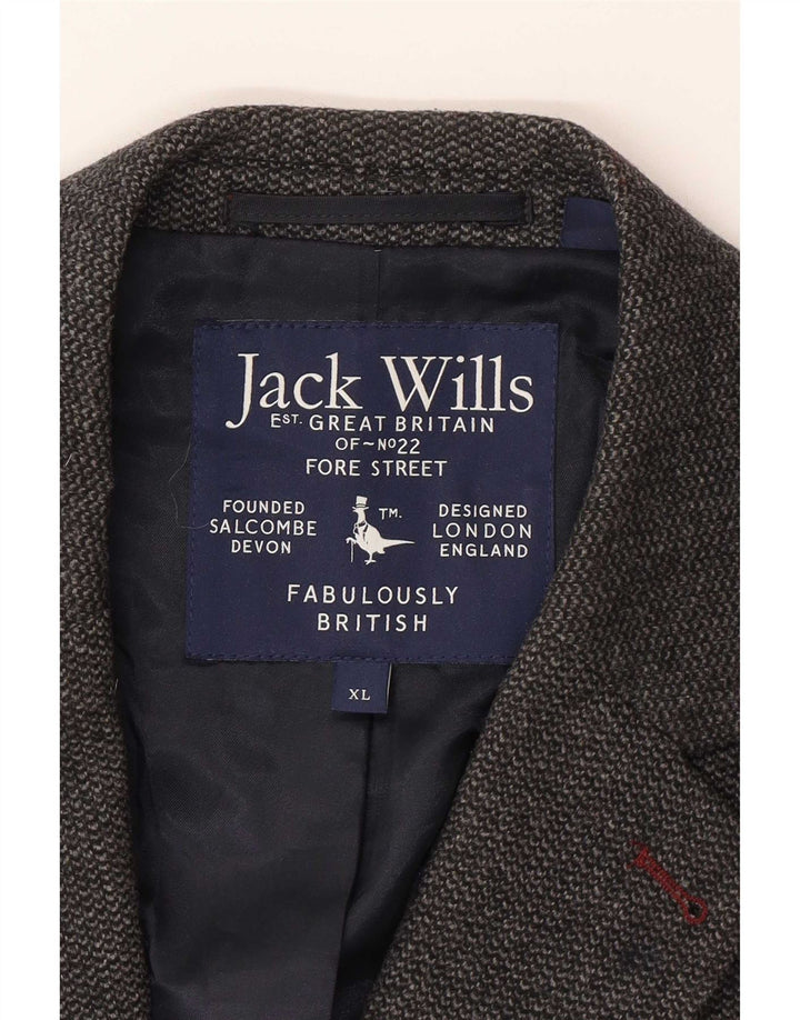 Jack Wills Chaqueta tipo blazer de 2 botones para hombre UK 42 XL Lana gris