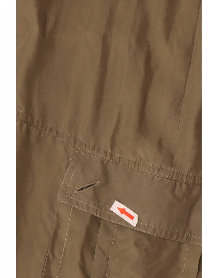 Falda midi vintage para mujer W34 grande caqui
