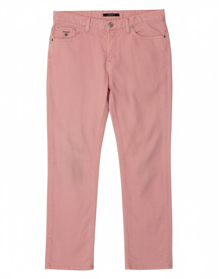 GANT Pantalones informales rectos Dawn de corte regular para mujer W29 L32 Algodón rosa