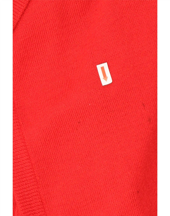 VINTAGE Womens Oversized Longline Cardigan Sweater UK 16 Large Red Vintage Vintage and Second-Hand Vintage from Messina Hembry 