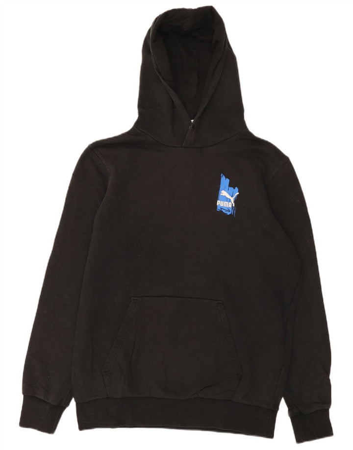 Puma Hombre Sudadera Con Capucha Gráfica Jersey De Algodón Negro Mediano