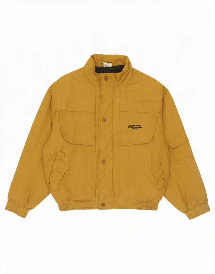 Chaqueta utilitaria vintage para hombre IT 52 XL Poliéster amarillo