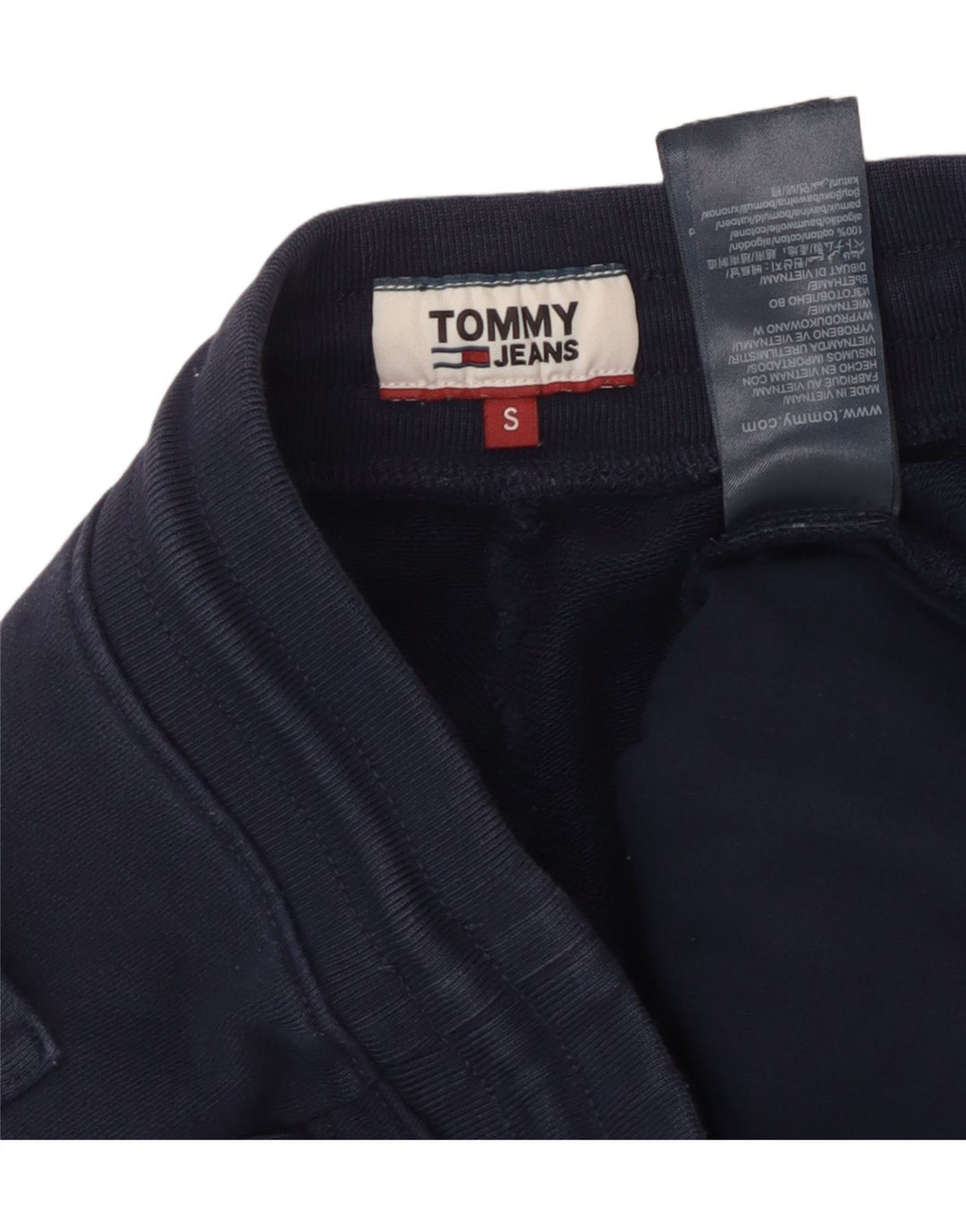 Tommy Hilfiger Pantalones cortos deportivos para hombre pequeños de algodón azul marino
