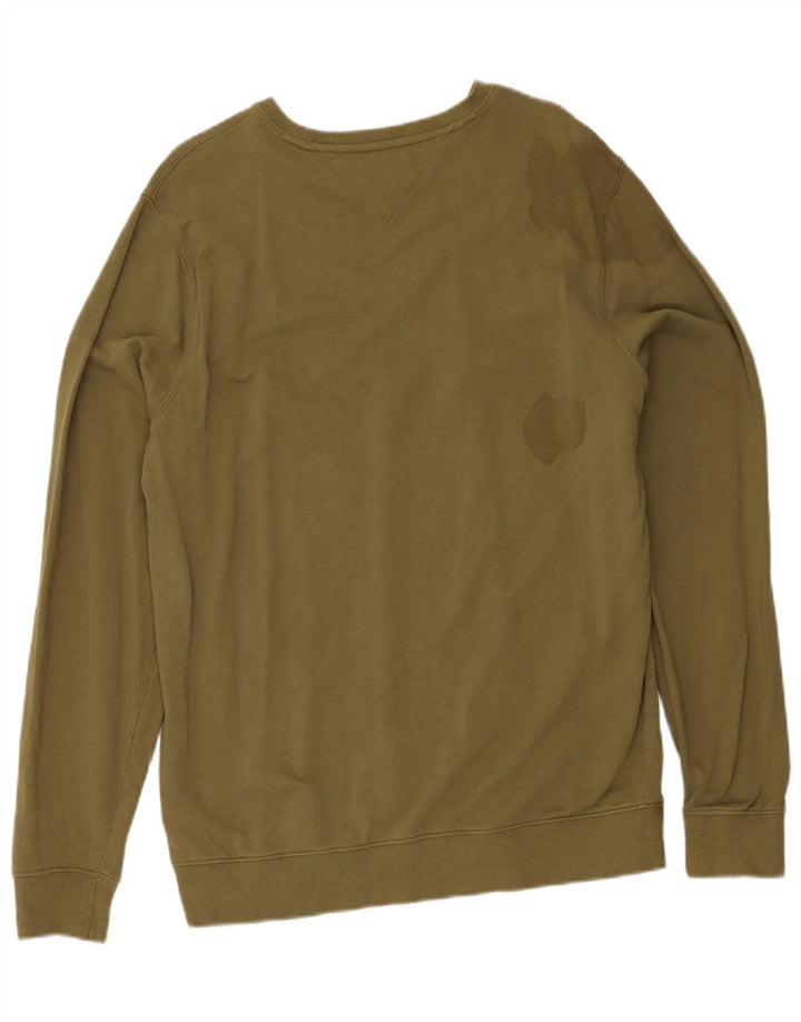 Tommy Hilfiger Sudadera con Capucha para Hombre Jumper Large Khaki Cotton