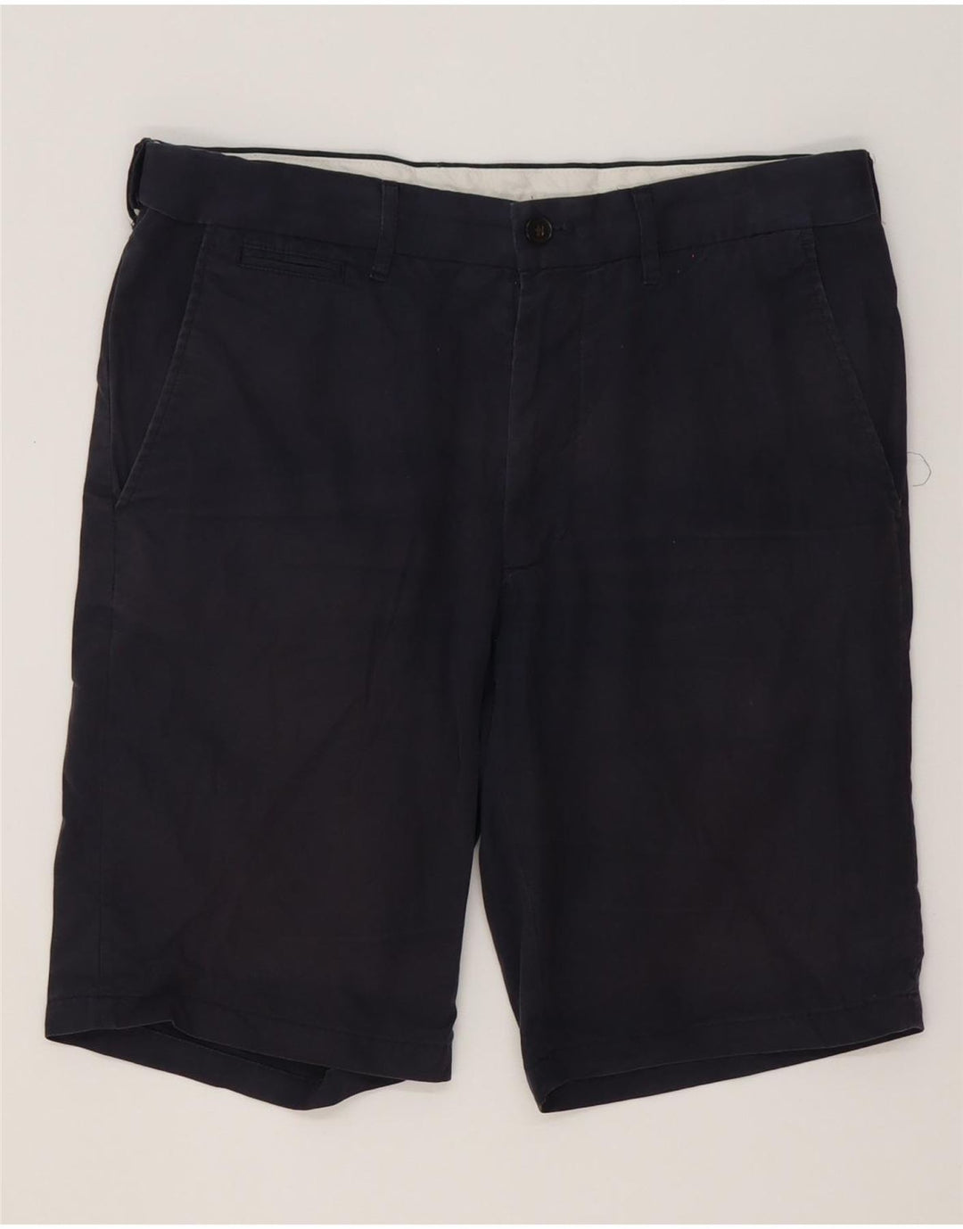 Marks & Spencer Pantalones cortos chinos para hombre W32 Algodón azul marino mediano