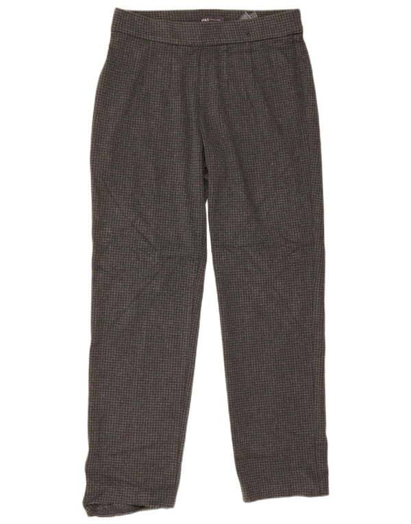 Marks & Spencer Pantalones Casuales para Mujer UK 12 Medium W30 L28 Gris