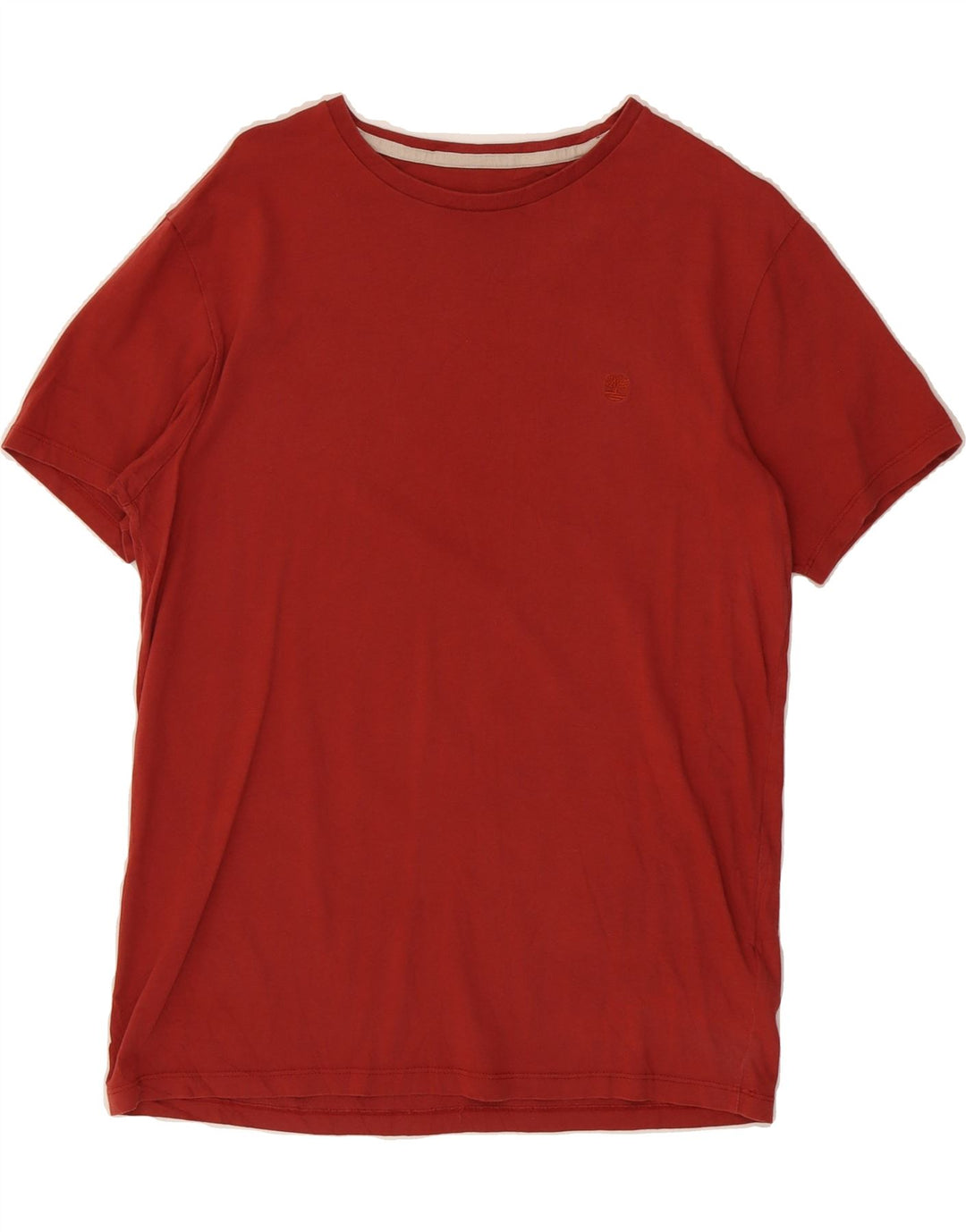 TIMBERLAND Mens Slim Fit T-Shirt Top Medium Red Cotton Vintage Timberland and Second-Hand Timberland from Messina Hembry 
