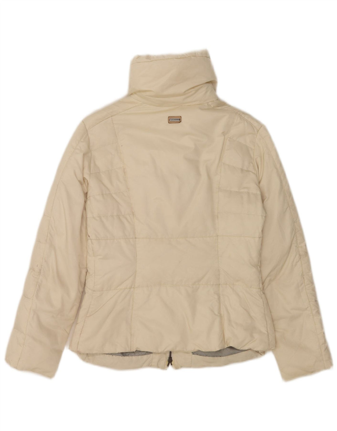 Chaqueta Acolchada Mujer Trussardi IT 46 Large Algodón Blanco Roto
