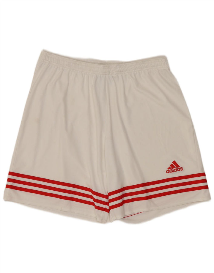 ADIDAS Pantalones cortos deportivos Climalite para hombre Poliéster blanco grande