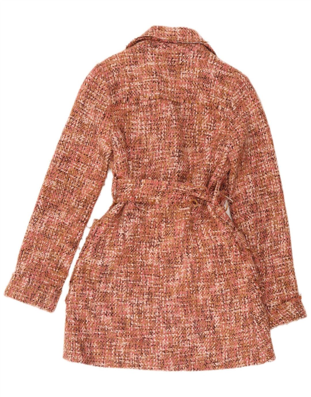 Vintage mujer abrigo Reino Unido 8 pequeño rosa moteado