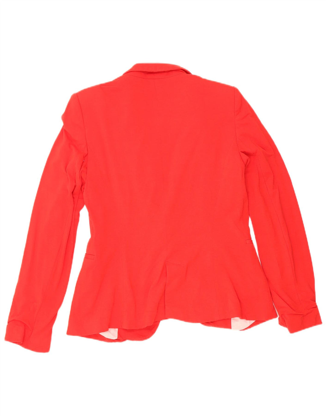 Zara Chaqueta Blazer De 1 Botón Para Mujer UK 42 Acetato Rojo Mediano