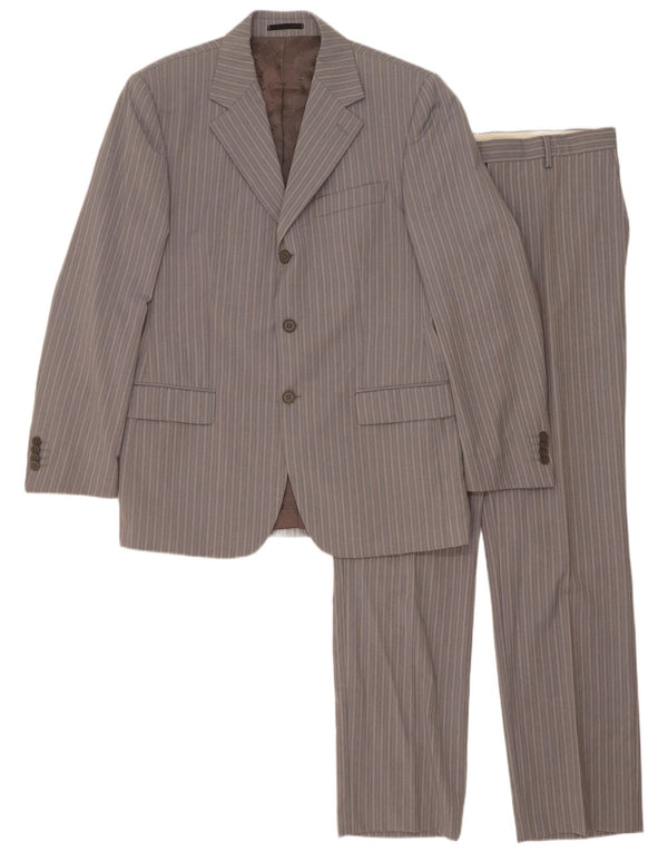 Ferre Traje de 2 piezas con 3 botones para hombre IT 50 Large W34 L33 Viscosa a rayas grises