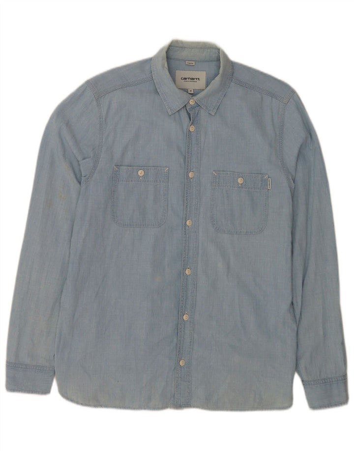 Camisa Carhartt Hombre Regular Fit Algodón Azul Medio