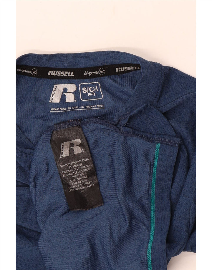Russell Athletic Boys Dri-Power Top manga larga 6-7 años pequeño azul marino