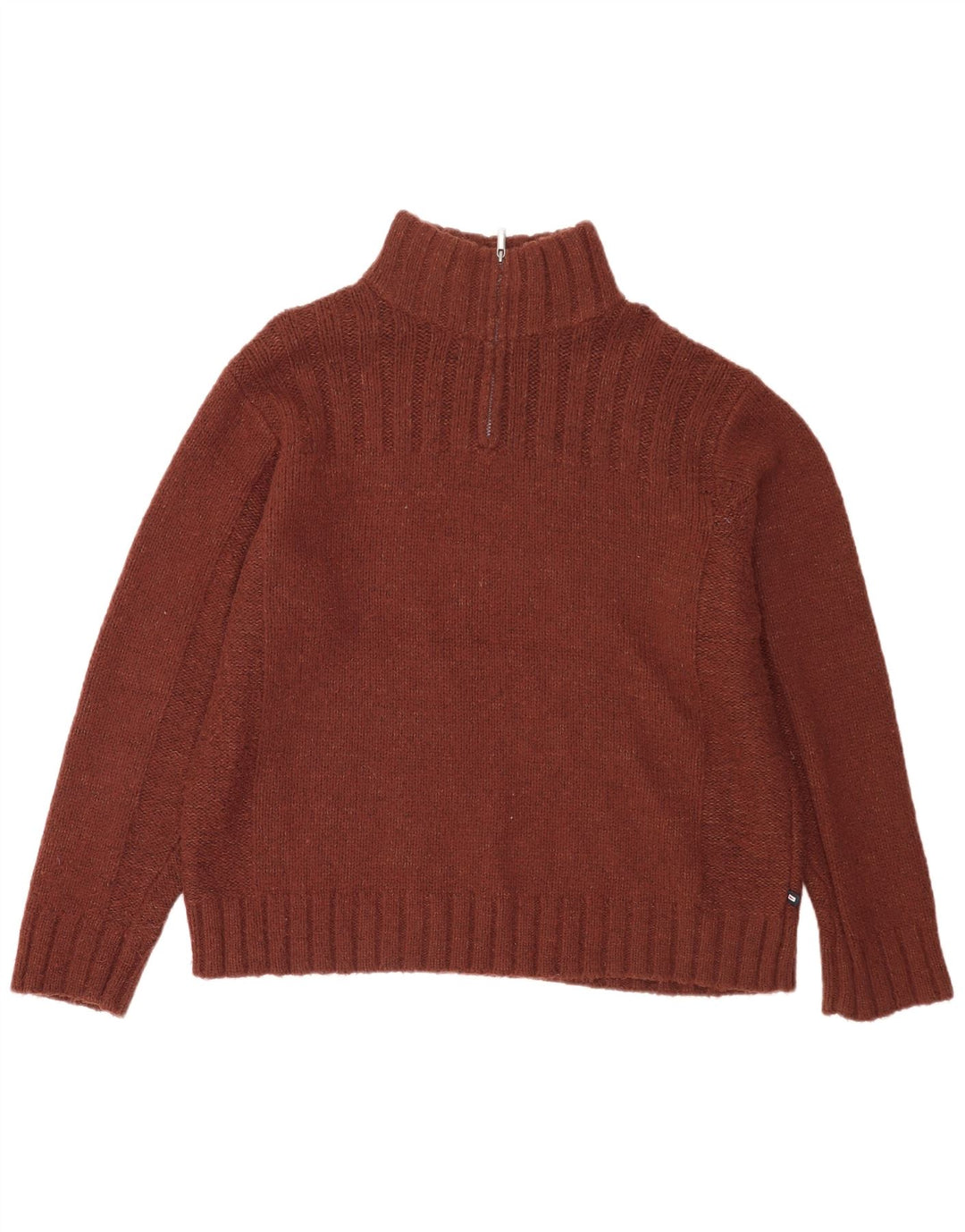 Marks & Spencer Jersey con Cuello y Cremallera para Hombre XL Acrílico Marrón