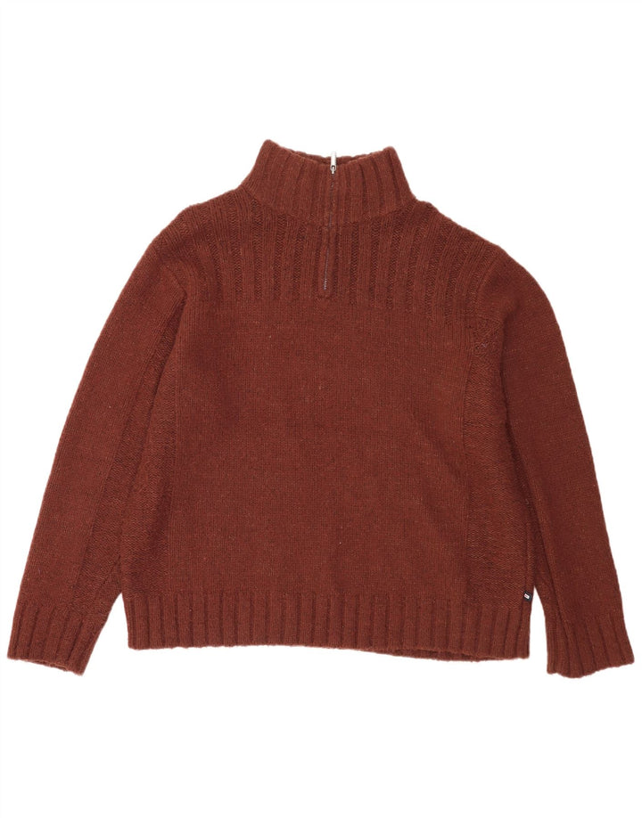 Marks & Spencer Jersey con Cuello y Cremallera para Hombre XL Acrílico Marrón