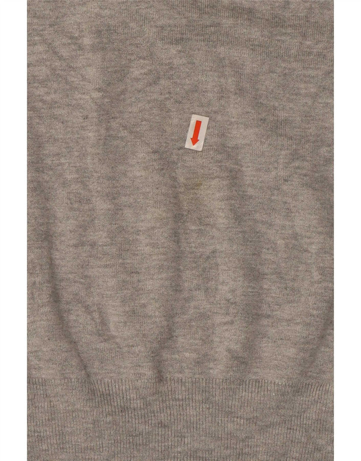 Zara - Jersey con cuello vuelto para mujer, talla 40, talla grande, rayón gris