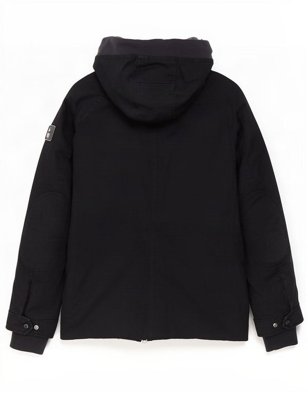 Woolrich Chaqueta acolchada con capucha para mujer UK 10 Small Azul marino Algodón