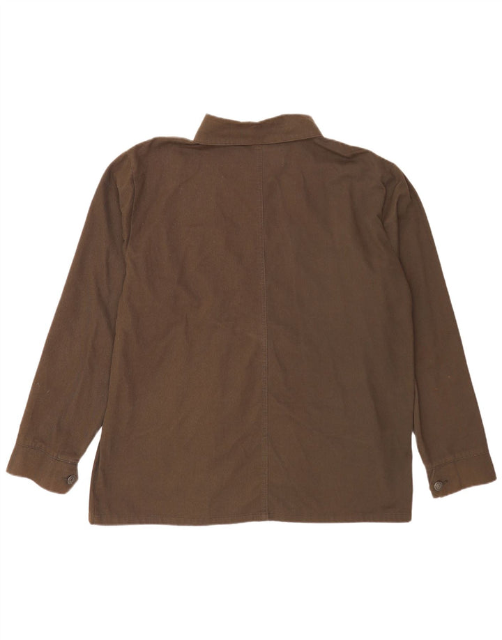 French Connection Camisa Sobrecamisa para Hombre 2XL Algodón Caqui