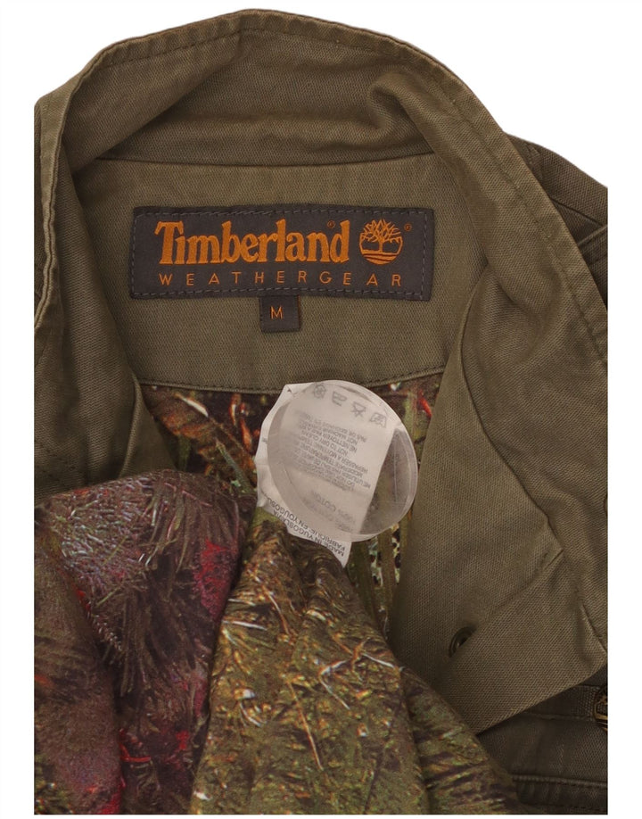 TIMBERLAND Chaqueta militar para mujer Reino Unido 12 Algodón caqui mediano
