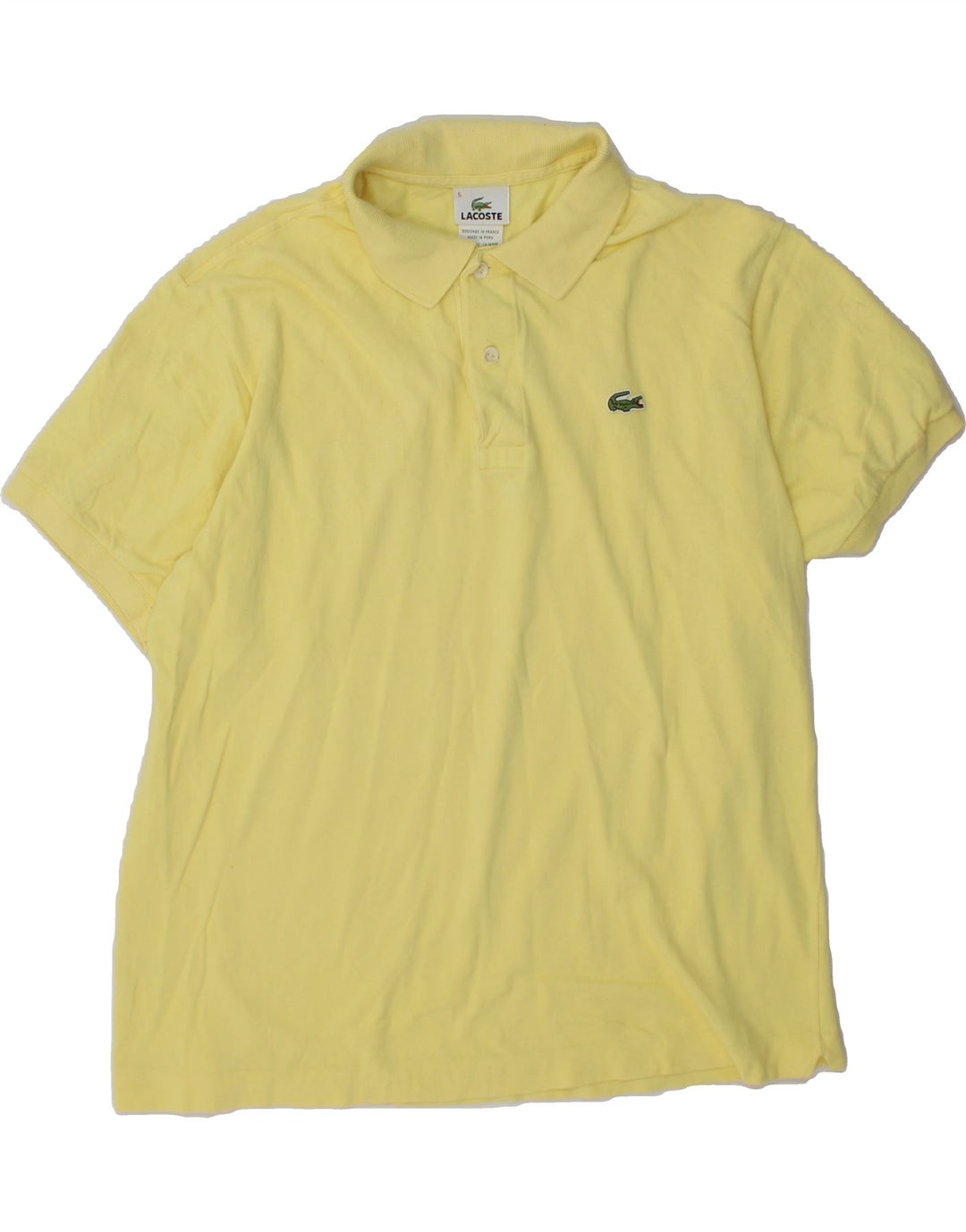 LACOSTE Mens Polo Shirt Size 5 Large Yellow Cotton Vintage Lacoste and Second-Hand Lacoste from Messina Hembry 