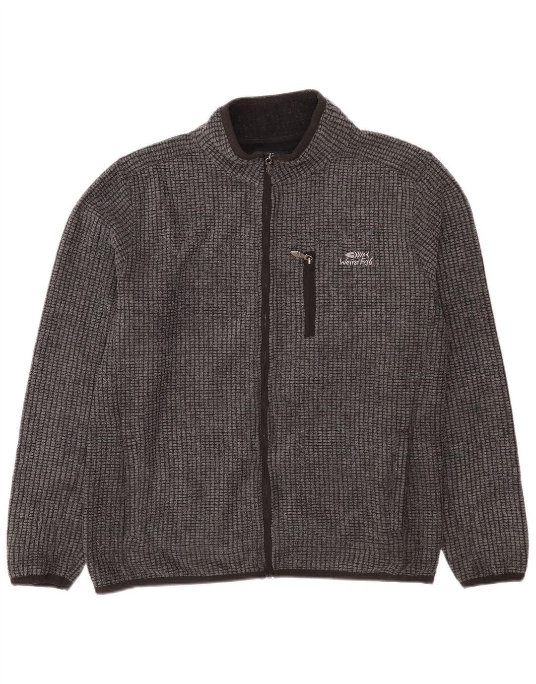 Weird Fish Chaqueta polar para hombre UK 40 Large Gris Poliéster