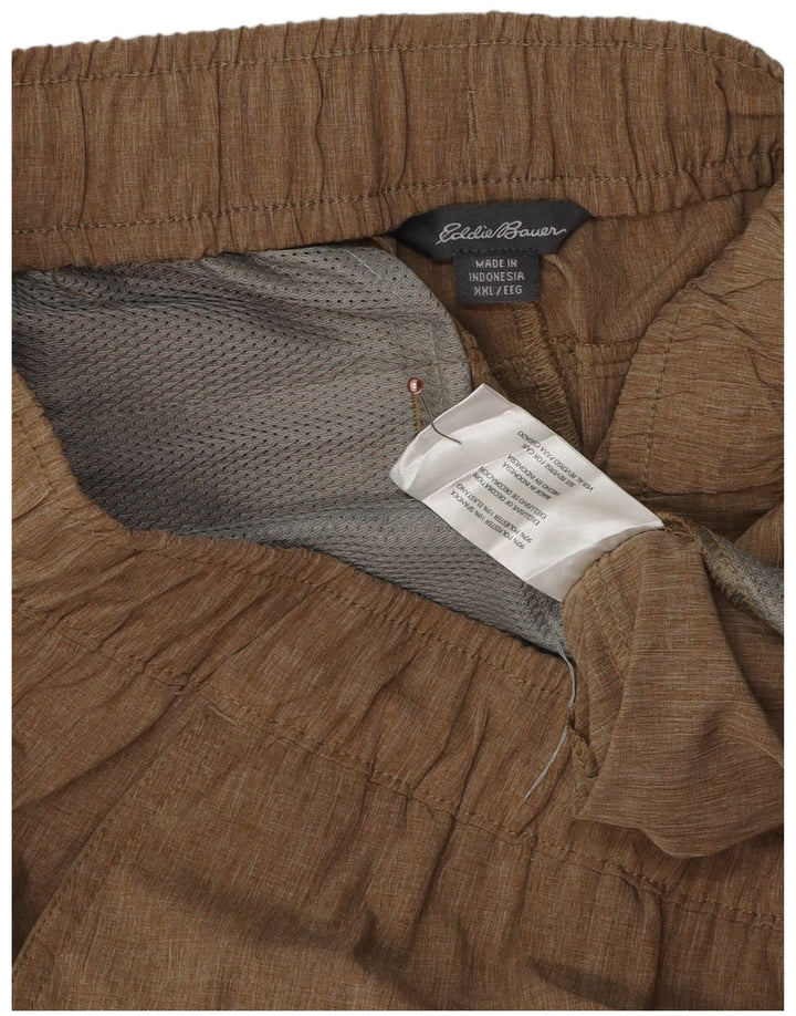 Eddie Bauer Pantalones cortos chinos para hombre 2XL W42 Poliéster beige