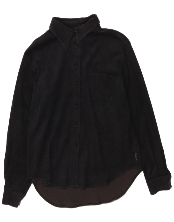 Armani Jeans Camisa Mujer UK 44 Grande Negro