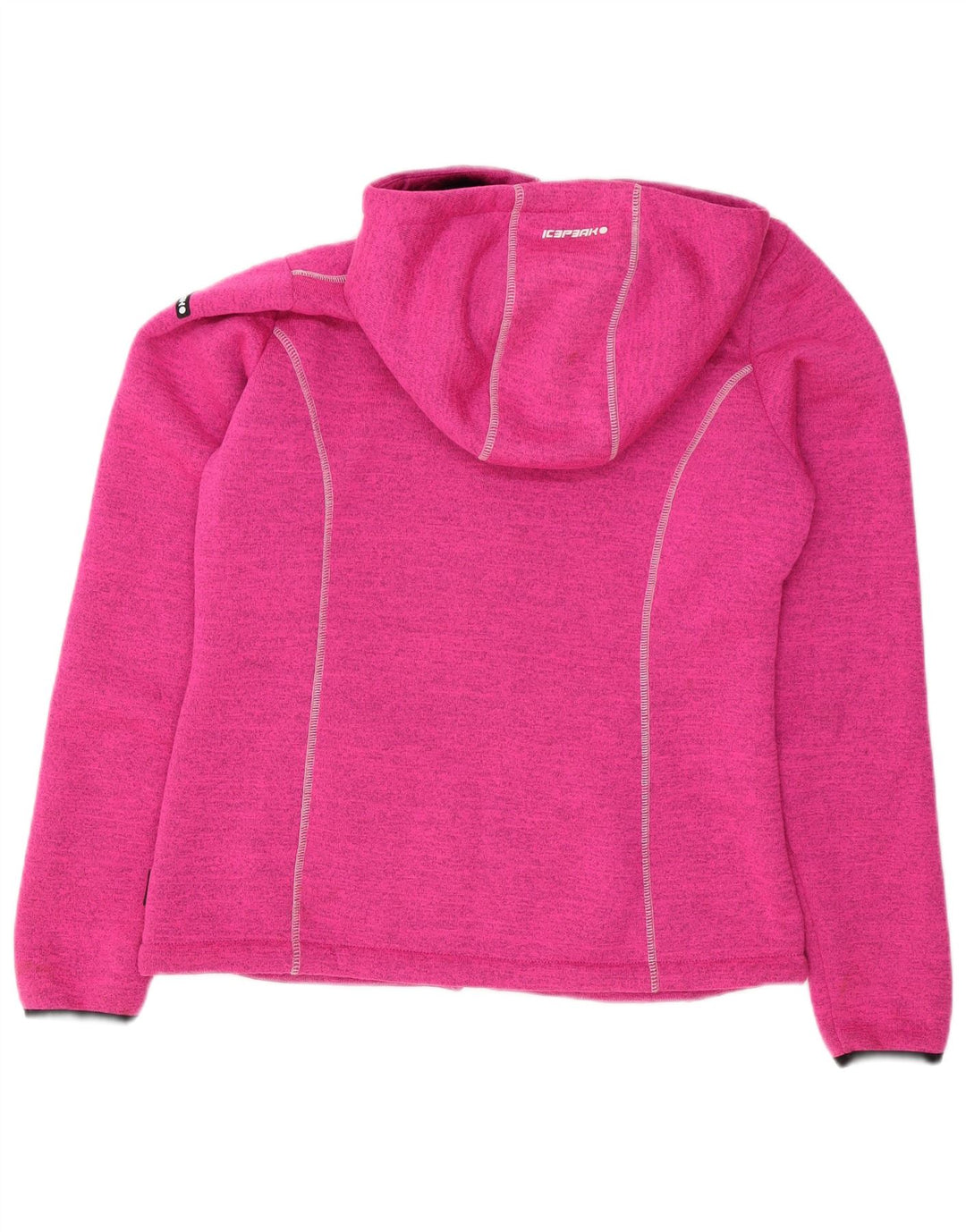 Icepeak Suéter con capucha y cremallera para mujer IT 48 XL Poliéster moteado rosa