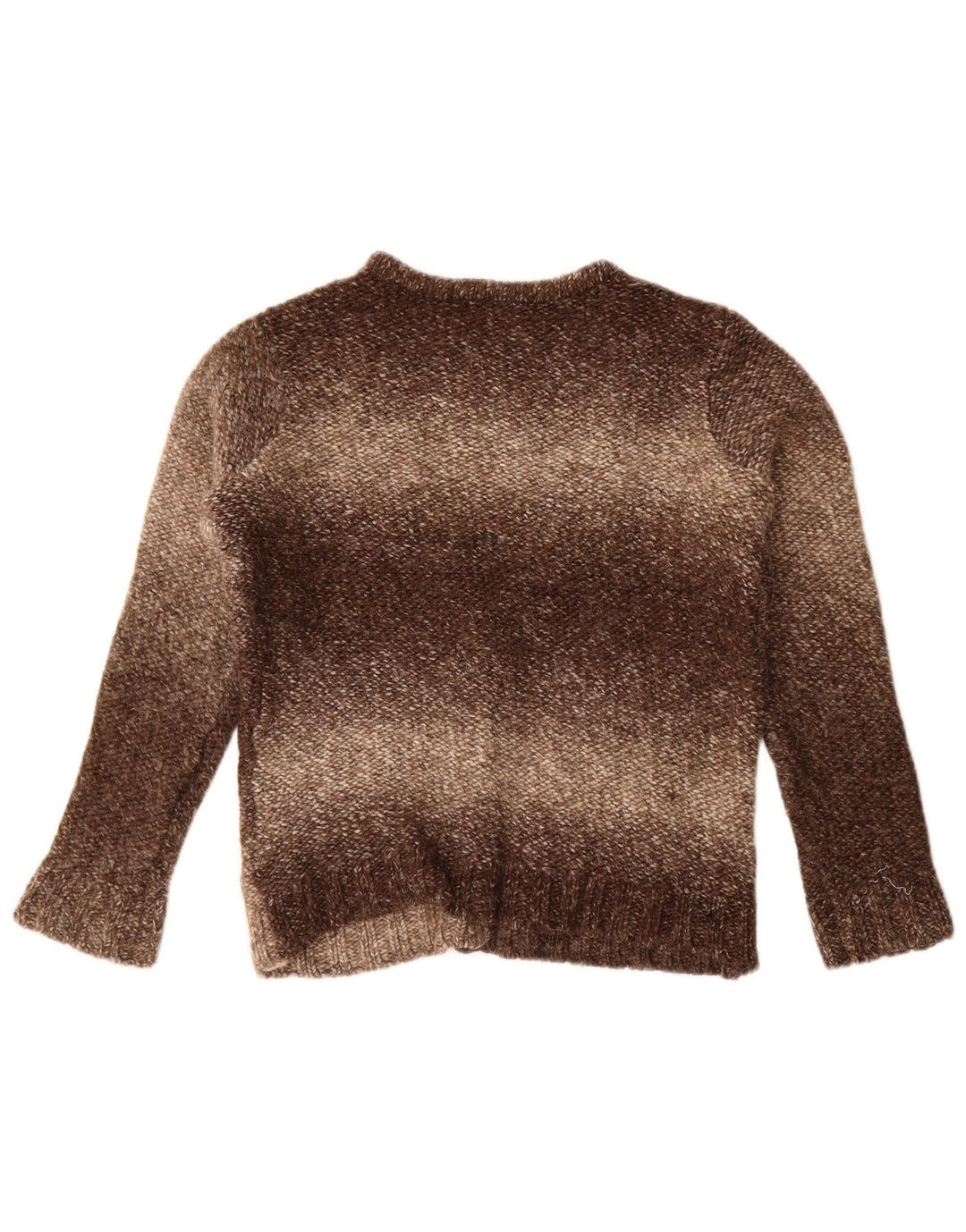 Zara Mujer Crop Cardigan Suéter UK 44 Lana Marrón Medio