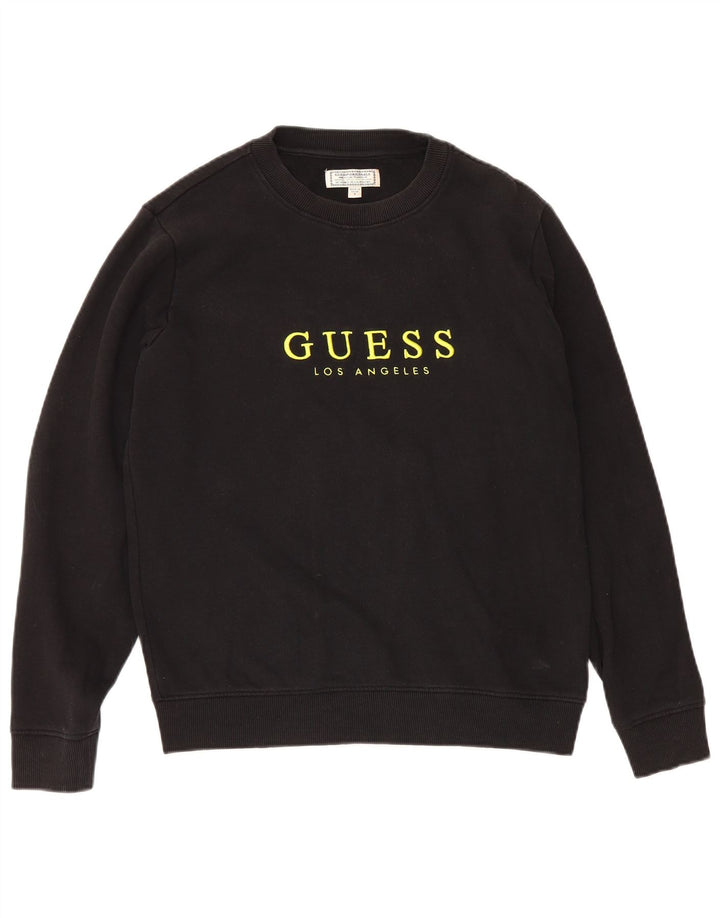 Guess Sudadera Con Estampado Gráfico Jumper Small De Algodón Negro Hombre