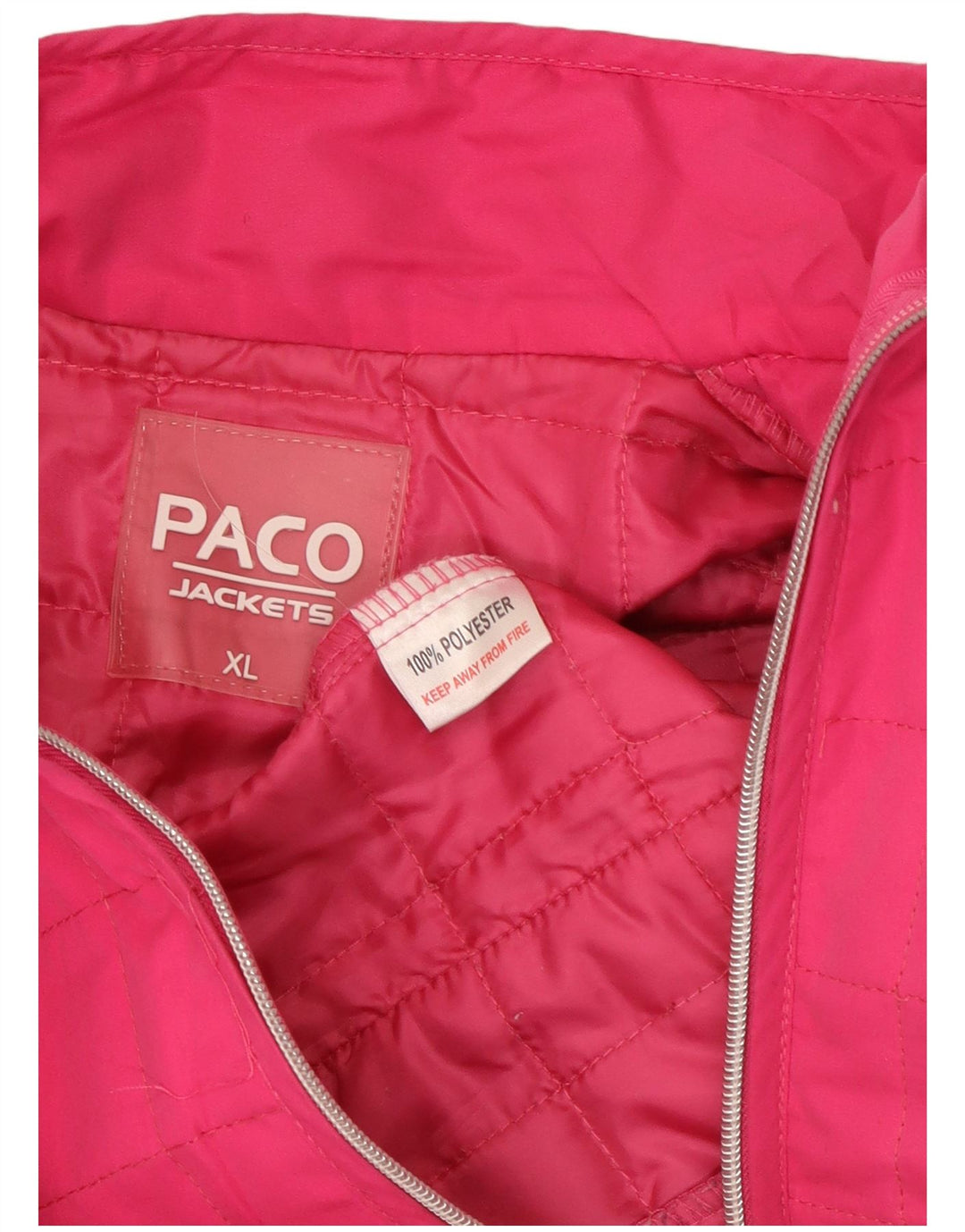 PACO Chaleco acolchado para mujer ES 40 XL Poliéster rosa