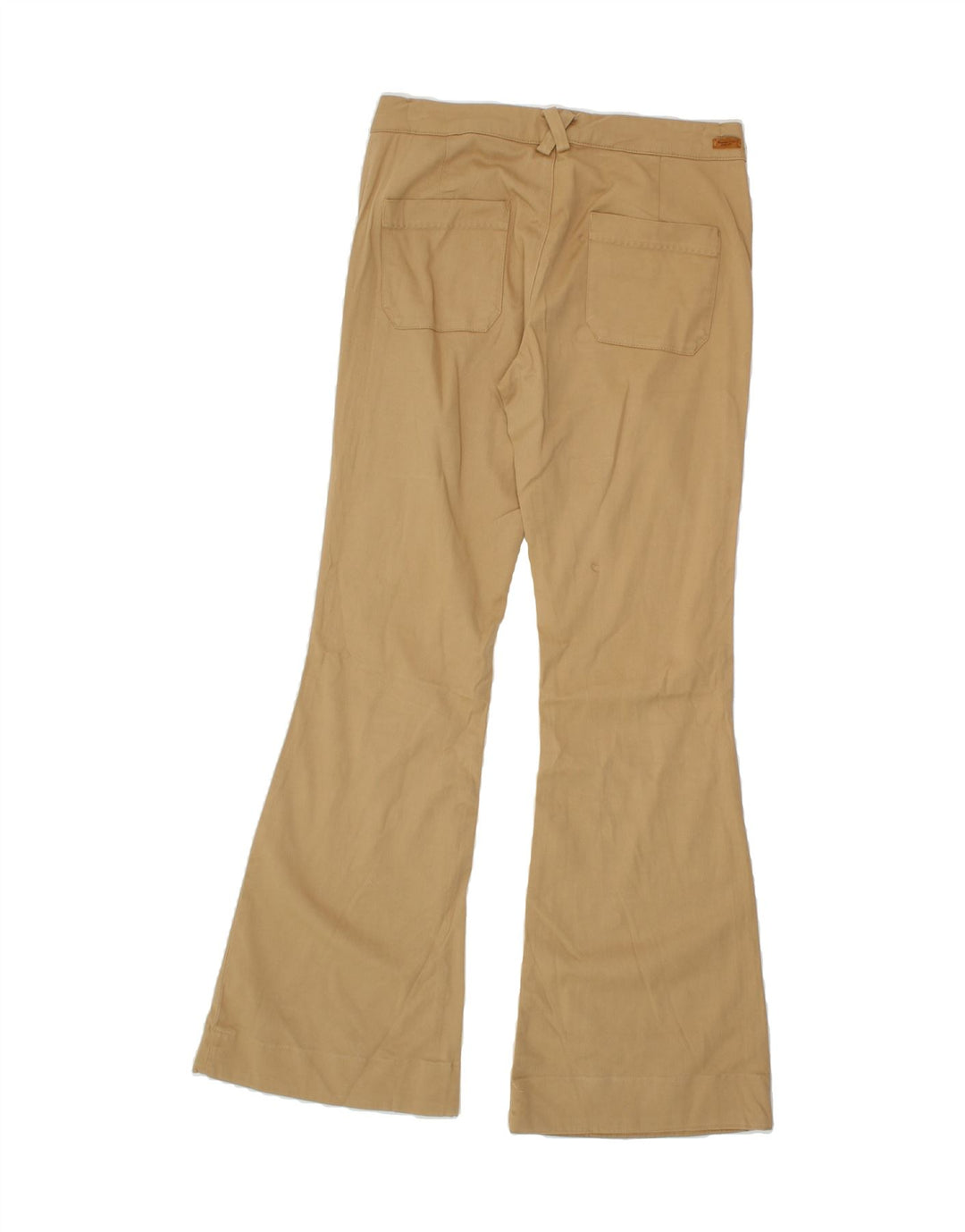 MASSIMO DUTTI Womens Flare Casual Trousers EU 40 Medium W30 L31 Beige Vintage Massimo Dutti and Second-Hand Massimo Dutti from Messina Hembry 