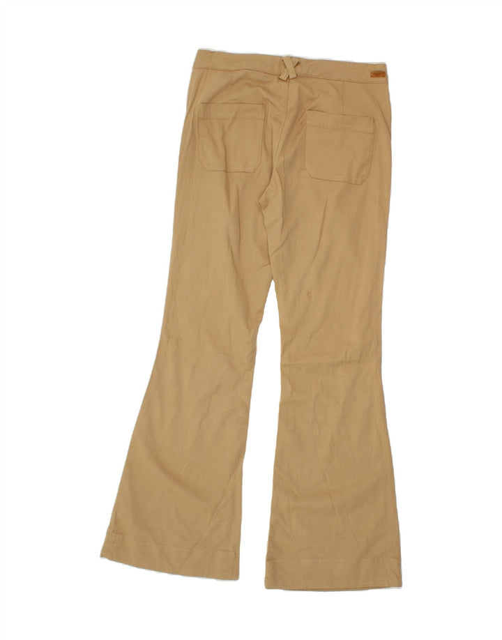 MASSIMO DUTTI Womens Flare Casual Trousers EU 40 Medium W30 L31 Beige Vintage Massimo Dutti and Second-Hand Massimo Dutti from Messina Hembry 