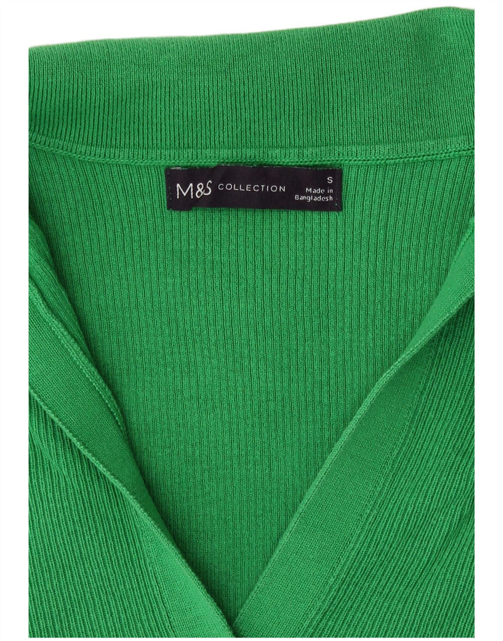 Marks & Spencer Polo de punto para mujer UK 8 Small Verde