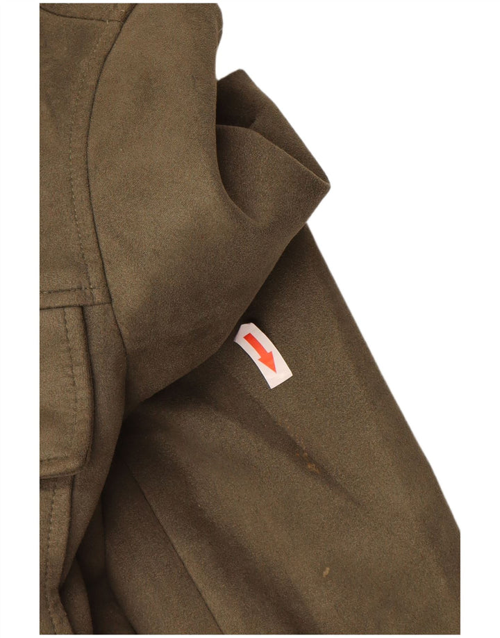 Marks & Spencer Chaqueta Bomber para Mujer UK 10 Small Caqui Poliéster