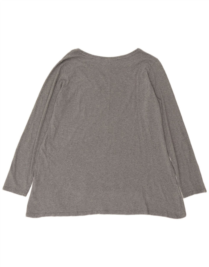 Champion Top tipo túnica de manga larga con gráfico para mujer UK 20 2XL Gris