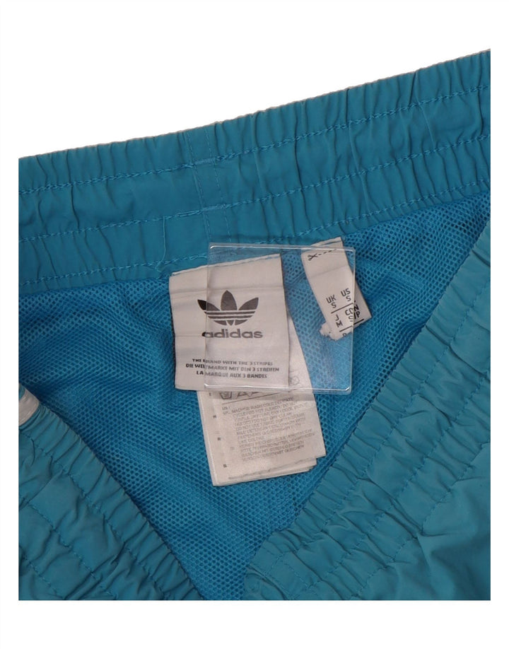 ADIDAS Mens Sport Shorts Small  Blue Polyester Vintage Adidas and Second-Hand Adidas from Messina Hembry 
