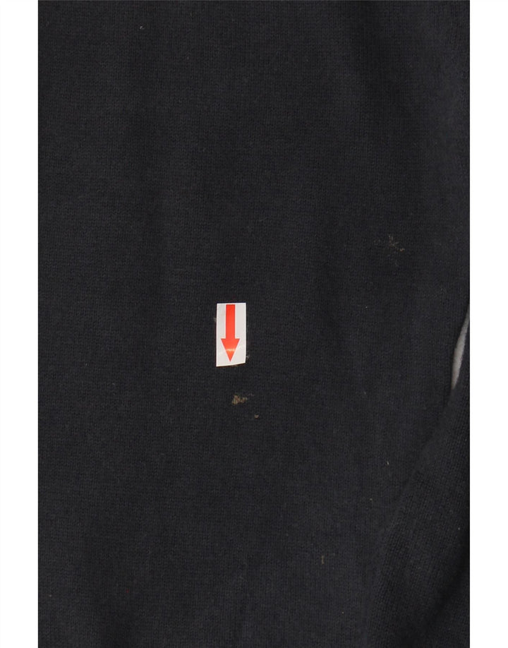 Massimo Dutti Jersey Hombre con Cremallera y Cuello EU 38 Medium Azul Marino Algodón