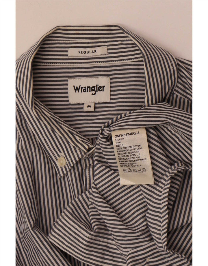 Wrangler Camisa Regular Fit De Algodón A Rayas Gris Medio Para Hombre
