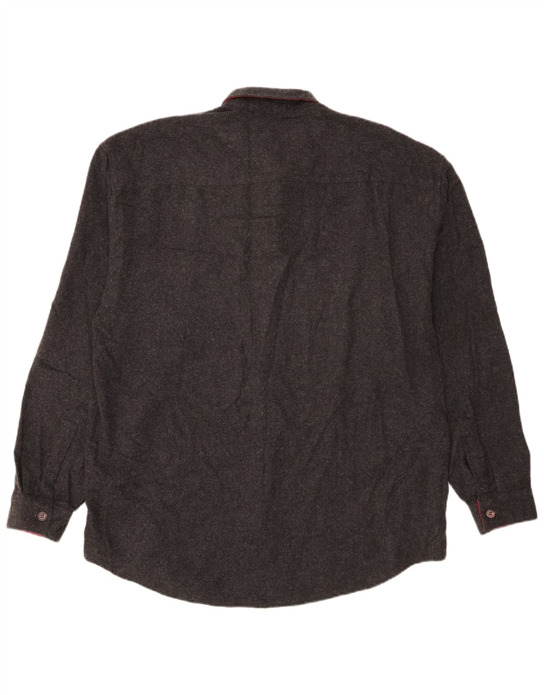 Vintage hombres franela camisa grande algodón negro