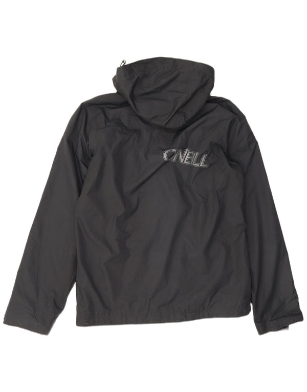 O'Neill Chaqueta cortavientos con capucha y gráfico para hombre UK 34 XS Poliéster negro