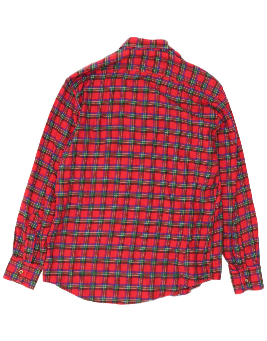 Camisa de franela para hombre Cross Country Algodón a cuadros rojos medianos