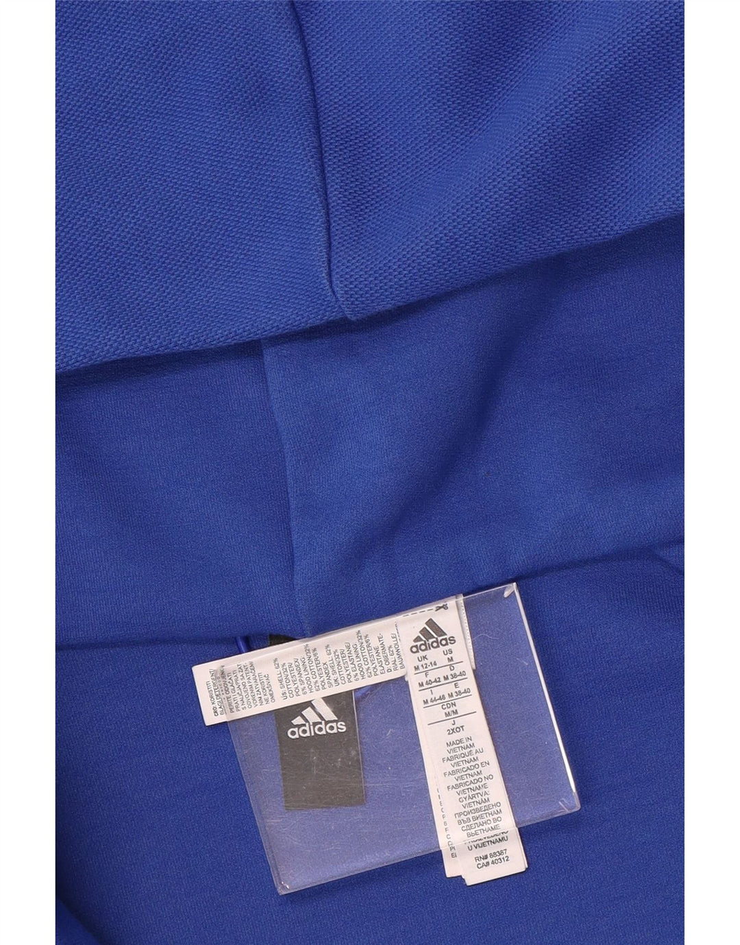 ADIDAS Sudadera con capucha y cremallera gráfica para mujer Reino Unido 12/14 Algodón azul medio