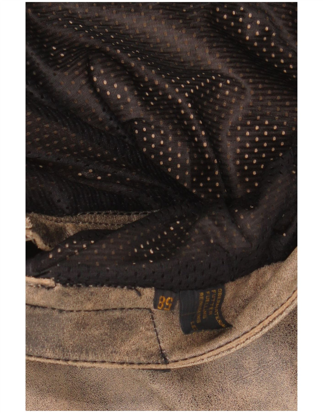 MODEKA Pantalones Biker para Hombre Talla 58 3XL W36 L31 Cuero Gris Tie Dye