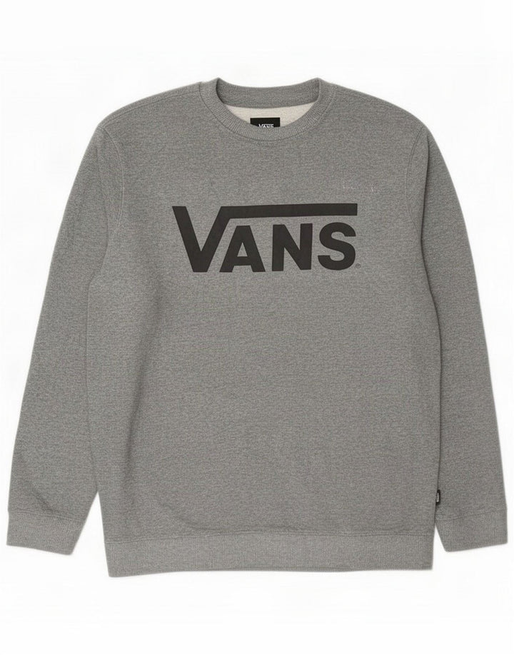 Vans Sudadera estampada para hombre XL Gris Algodón