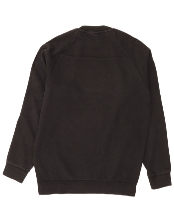 Adidas Hombre Regular Fit Sudadera Jumper Pequeño Negro Algodón Deportes